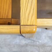 Tre tavolini a nido in legno e vetro, années 70