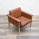 Fauteuil en cuir, années 1970, fabricant Sitag, cuir marron cognac.