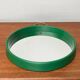 Round green mirror in space age style mid-century by C.L. Augustson, Norway, 1960s.