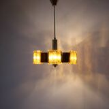 Lustre en laiton design du milieu du siècle, Hongrie des années 1970