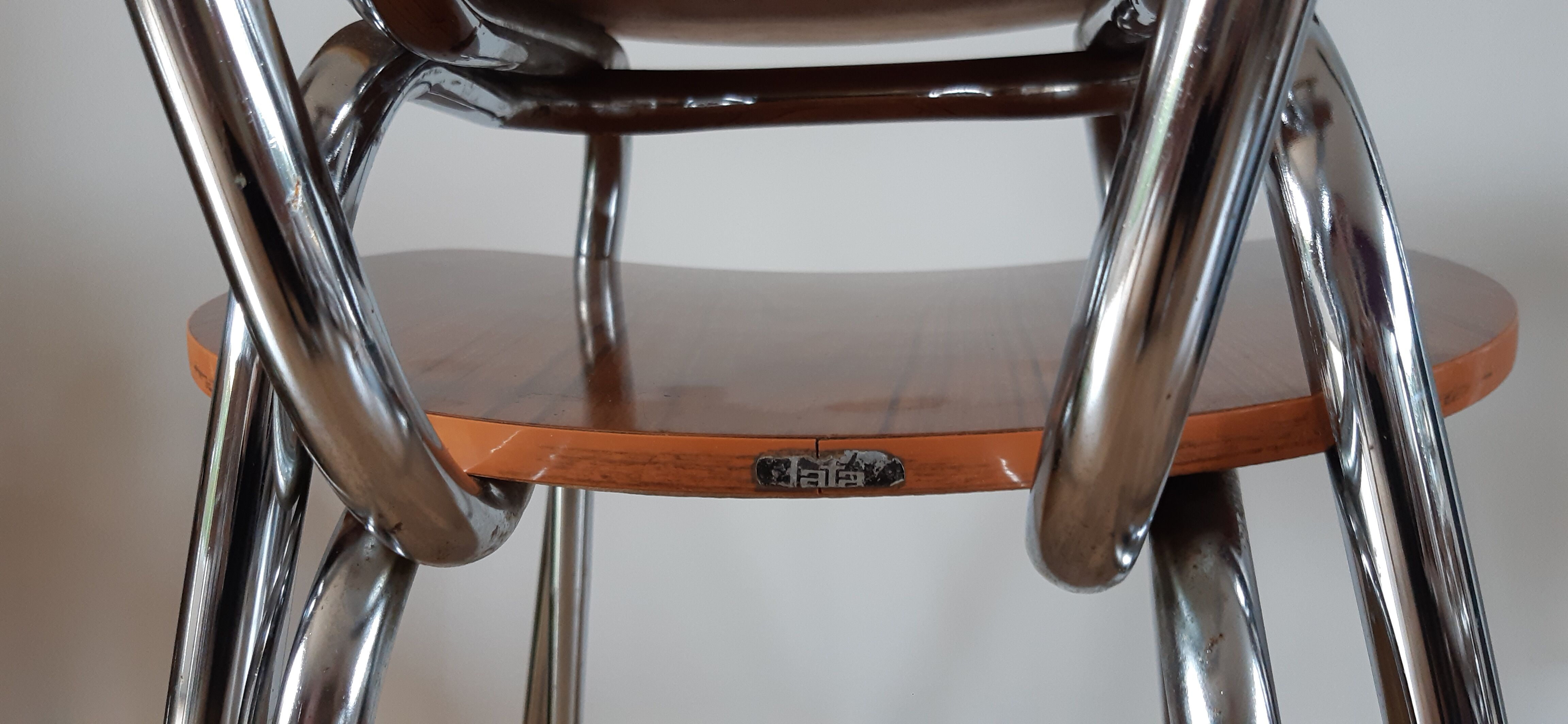 Duo de chaises en formica années 70