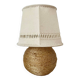Sisal ball lamp and embroidered lampshade