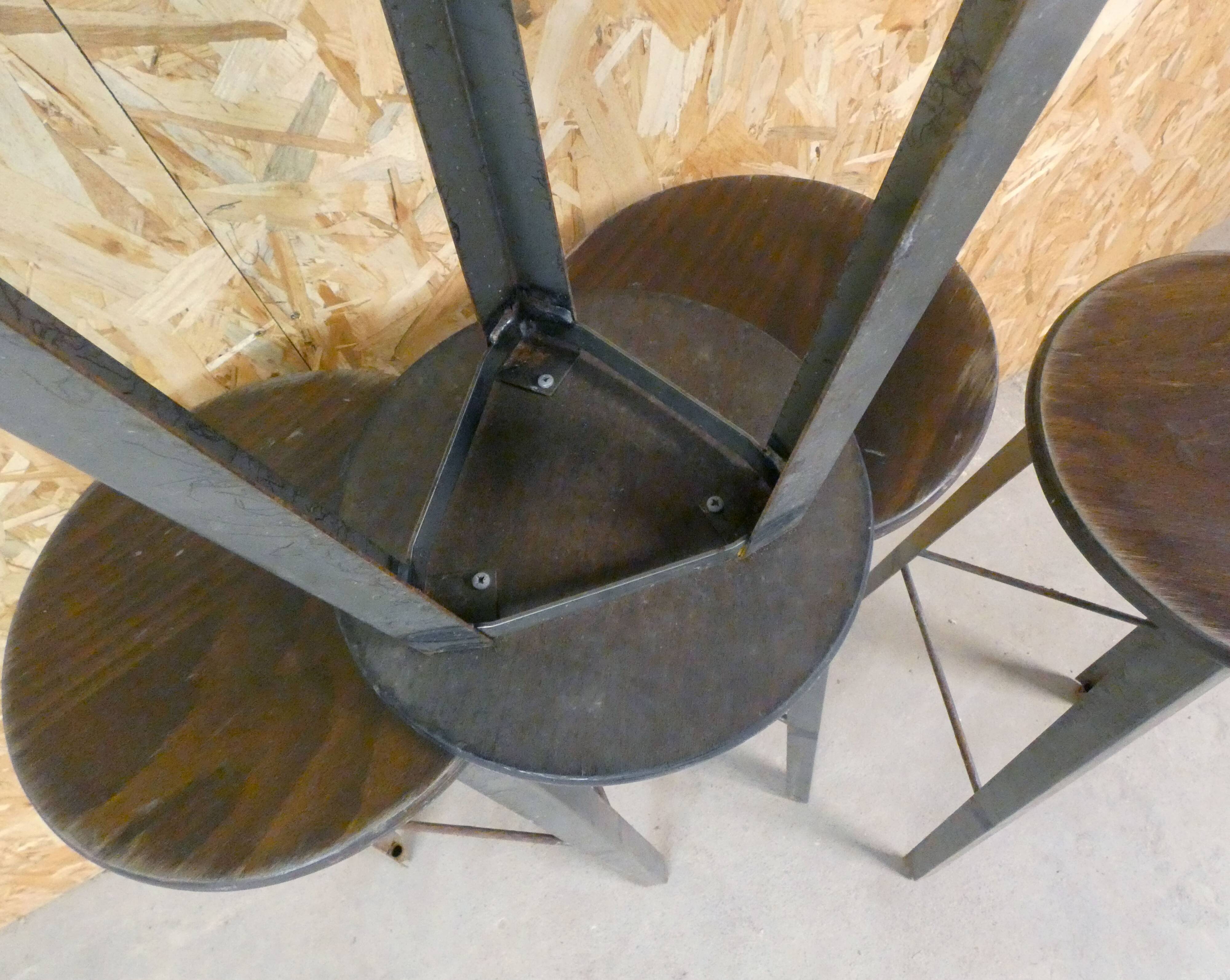 4 vintage loft bistro bar stools