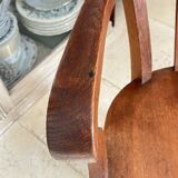 American oak swivel armchair