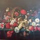 18th Century Floral Bouquet Still Life Framed Oil Painting