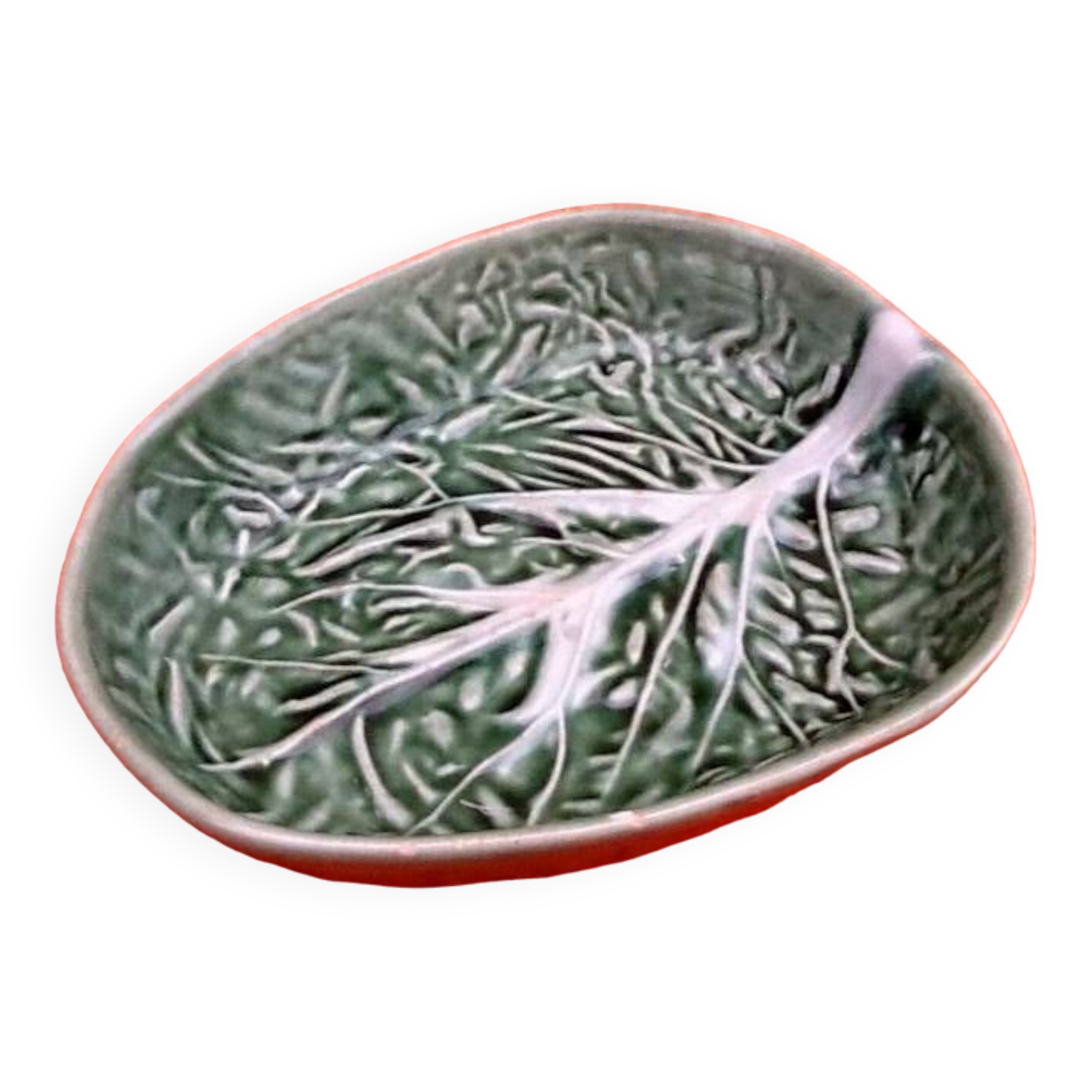 Ceramic cabbage leaf shaped bowl / dish