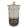 Bonbonnière, pot de pharmacie, pot avec convercle en verre vintage Diamètre 14,5 cm