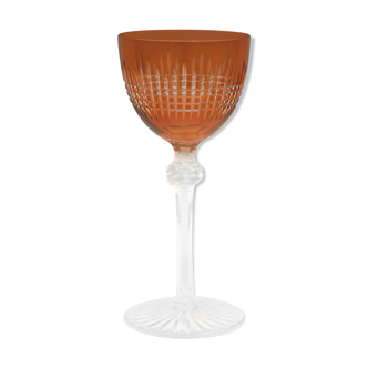 Verre Roemer en cristal de Baccarat modèle Dombasle orange