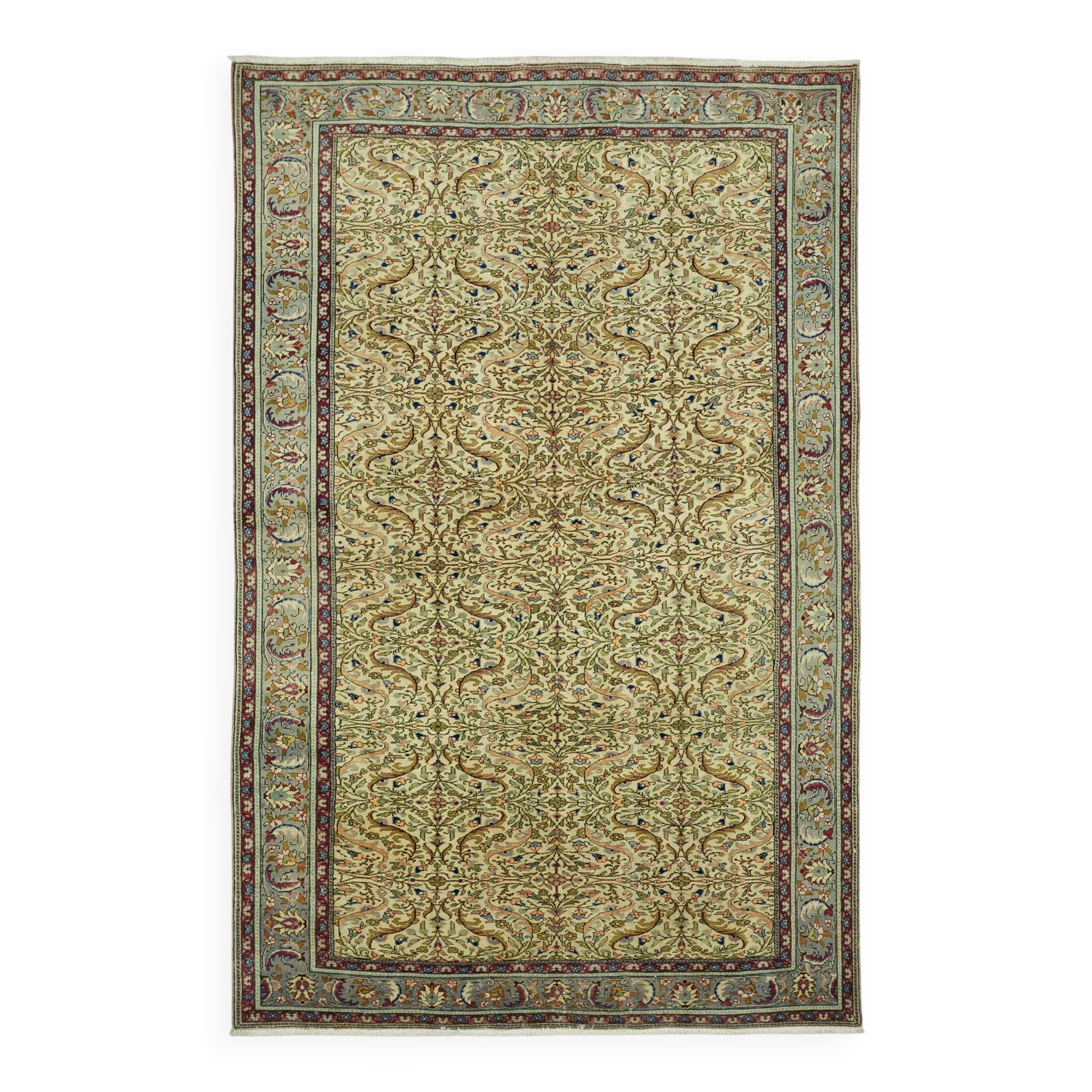 Turkish Wool Vintage Kayseri Rug 186 cm x 290 cm