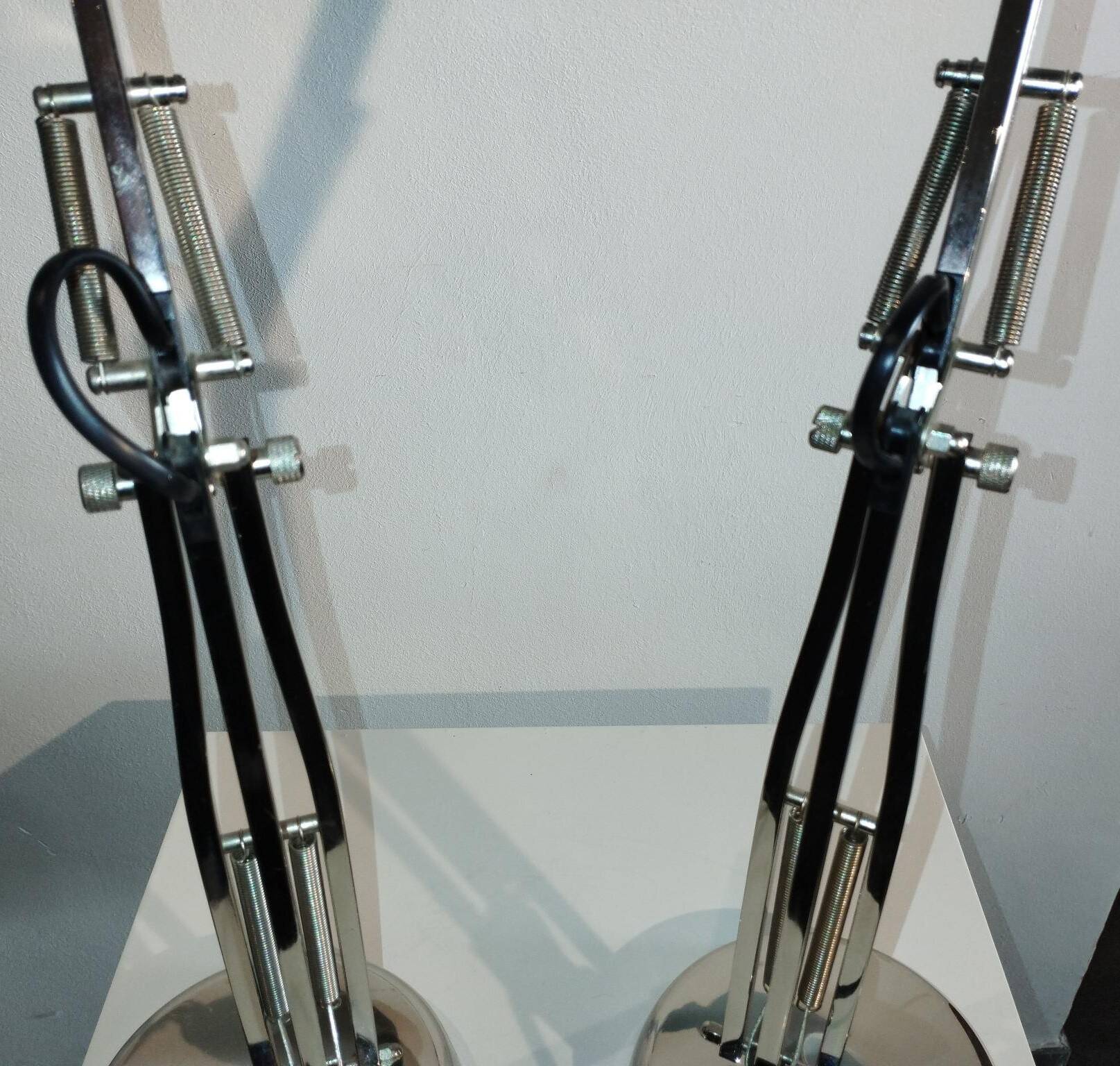 Pair of articulated lamps vintage 1980s industrial design