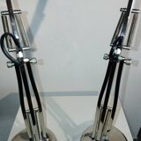 Pair of articulated lamps vintage 1980s industrial design