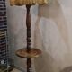Turned wooden floor lamp 1940 to 50