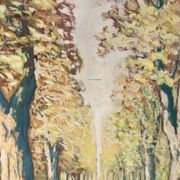 Bright walk, oil on paper signed Vero Cim.