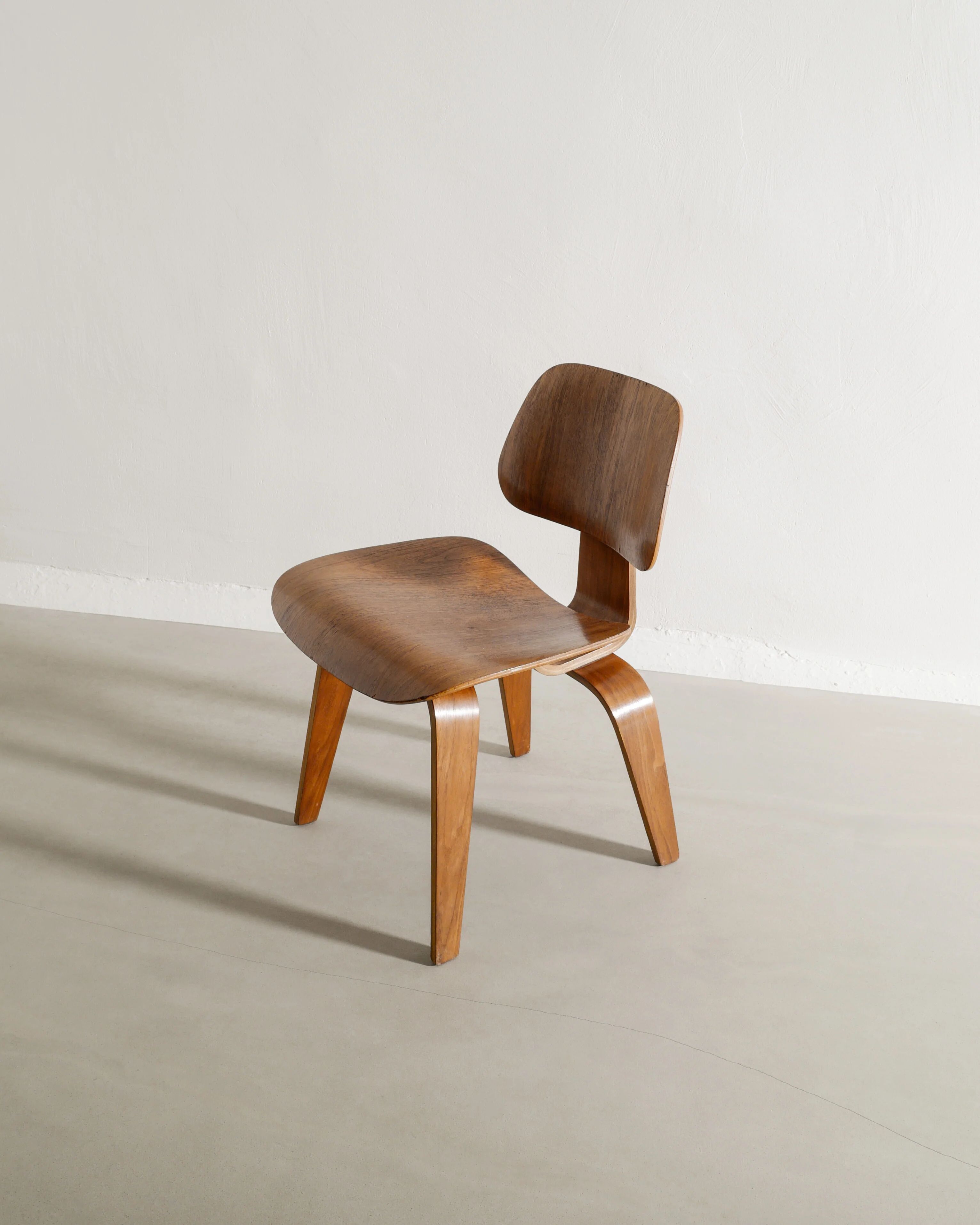 Vintage Mid Century Wooden Plywood Charles & Ray Eames "DCW" Chair, 1950s