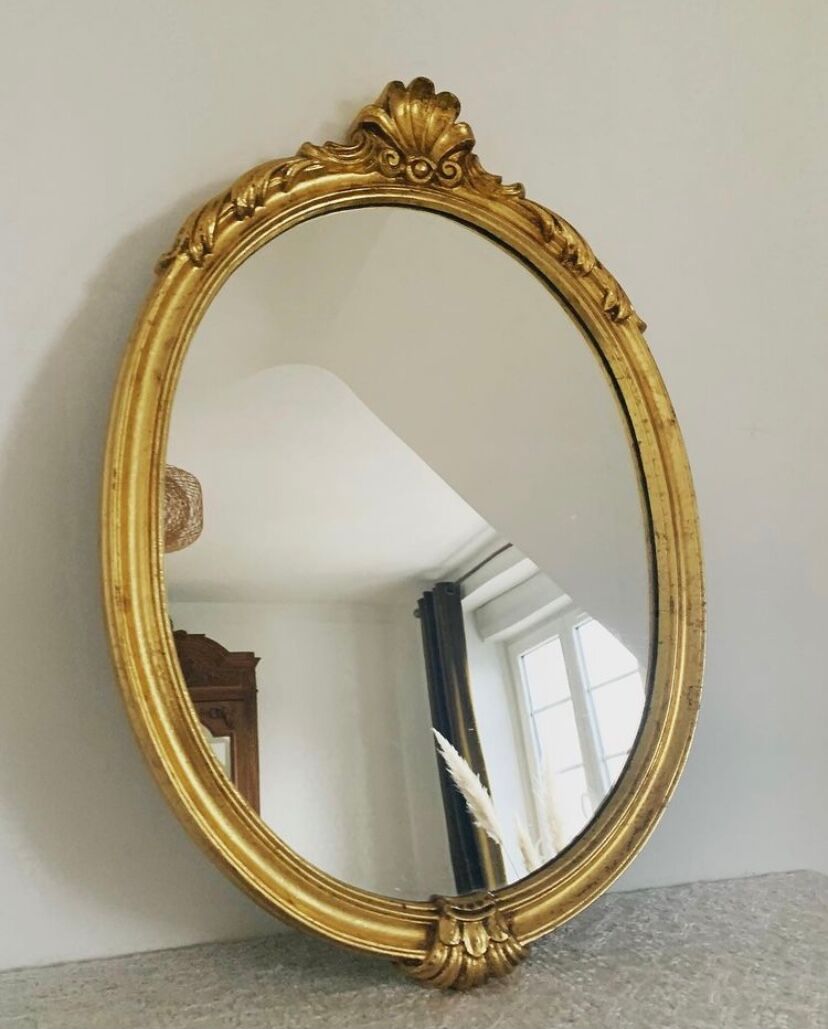 Golden wooden mirror  42x61cm