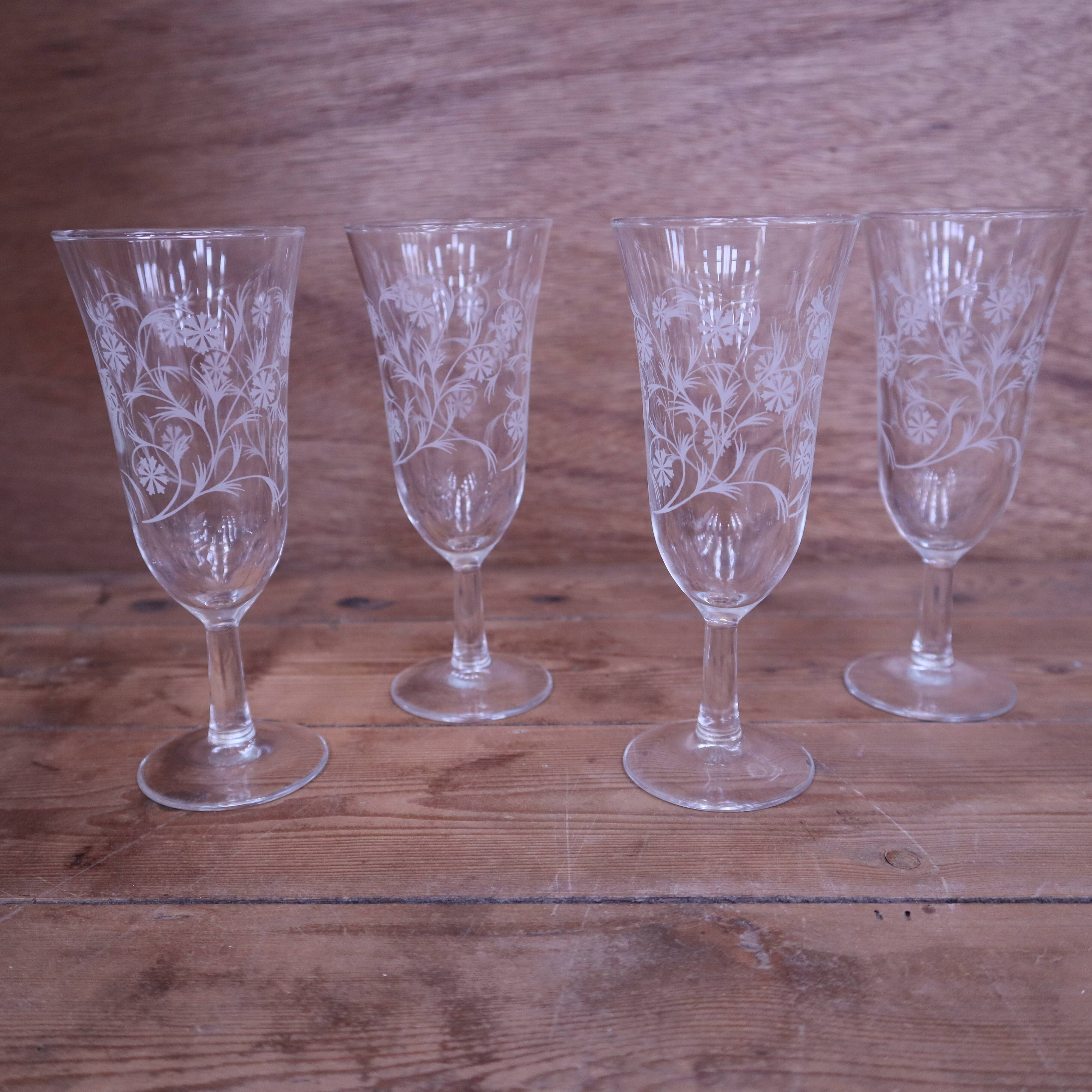 4 Enghien champagne coupes from the 1960s