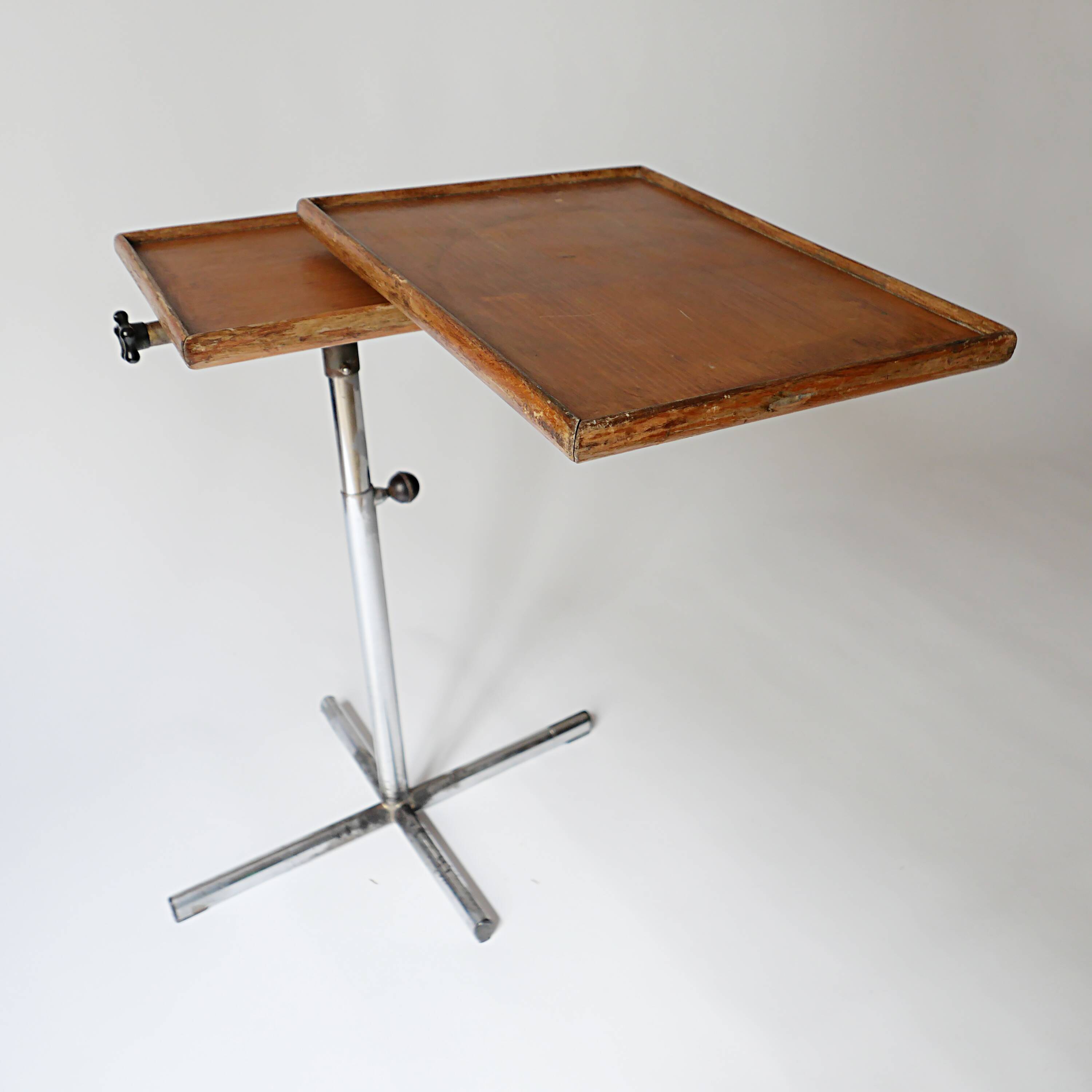 François Caruelle system table in wood and metal 1950-1970