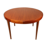 Scandinavian expandable round table in teak 1960