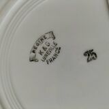 Set of three ironstone plates K & G Lunéville model Régine - 1950s