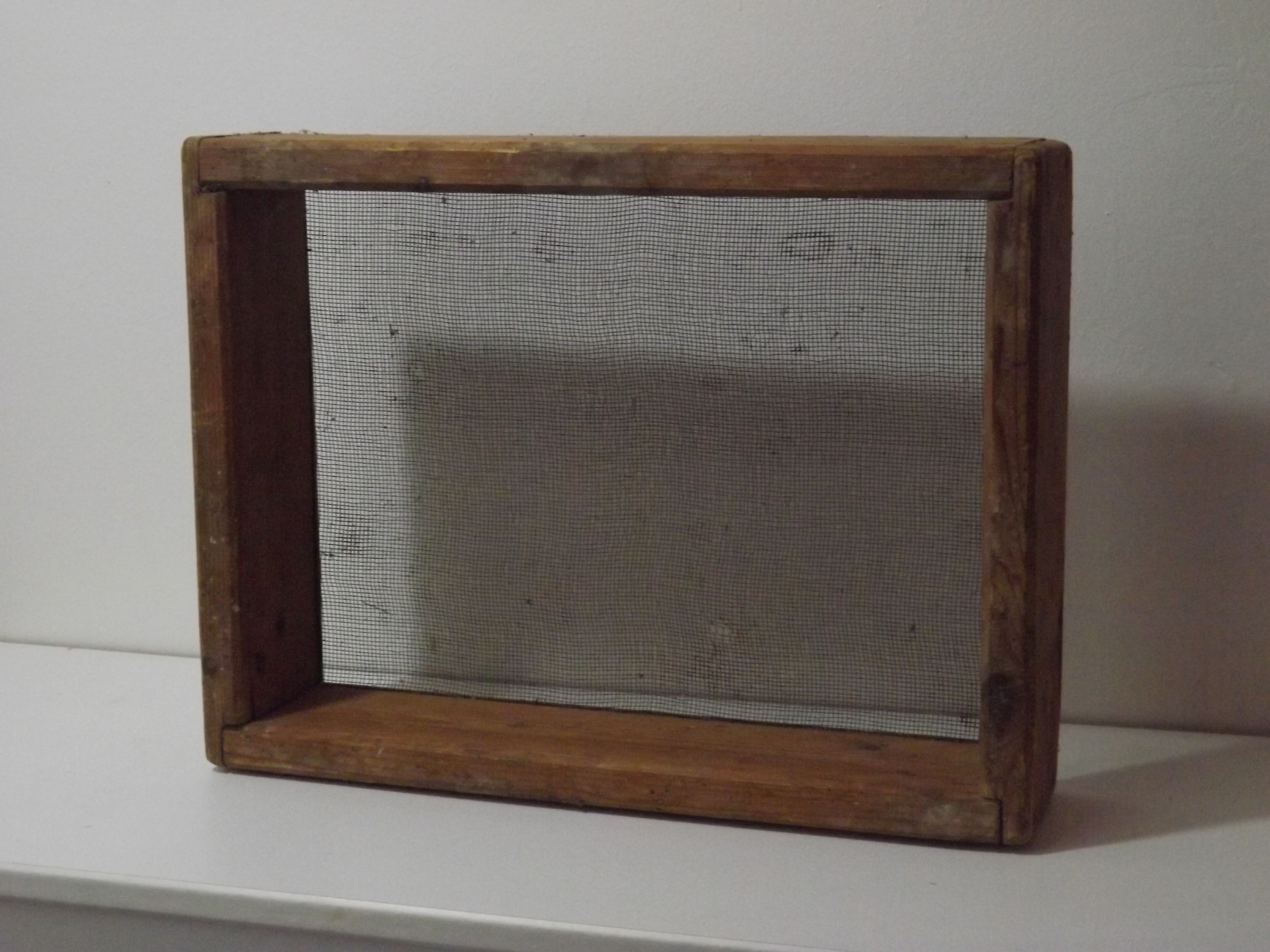 Ancient wood and steel screen