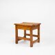 Industrial Brutalist Wooden Stool, Belgium, 1920s