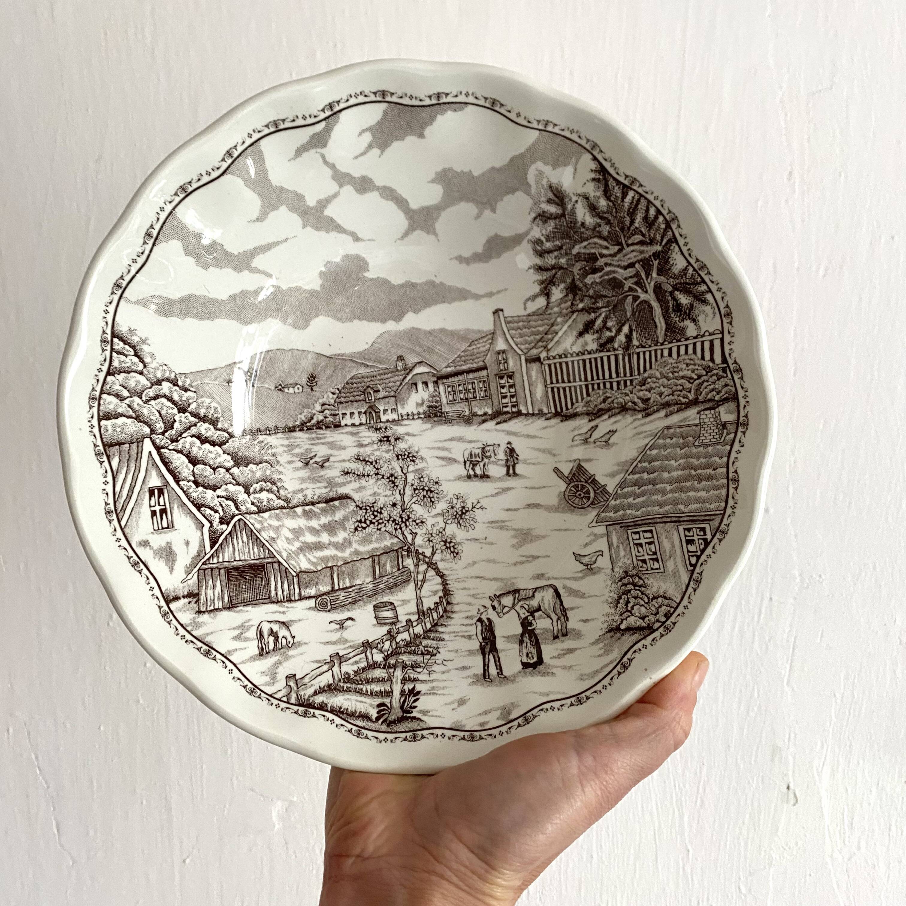 Swiss landscape Italy 25-piece dinner and soup plates
