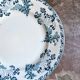 Round plate Longwy in blue ironstone, "Chartres" service.