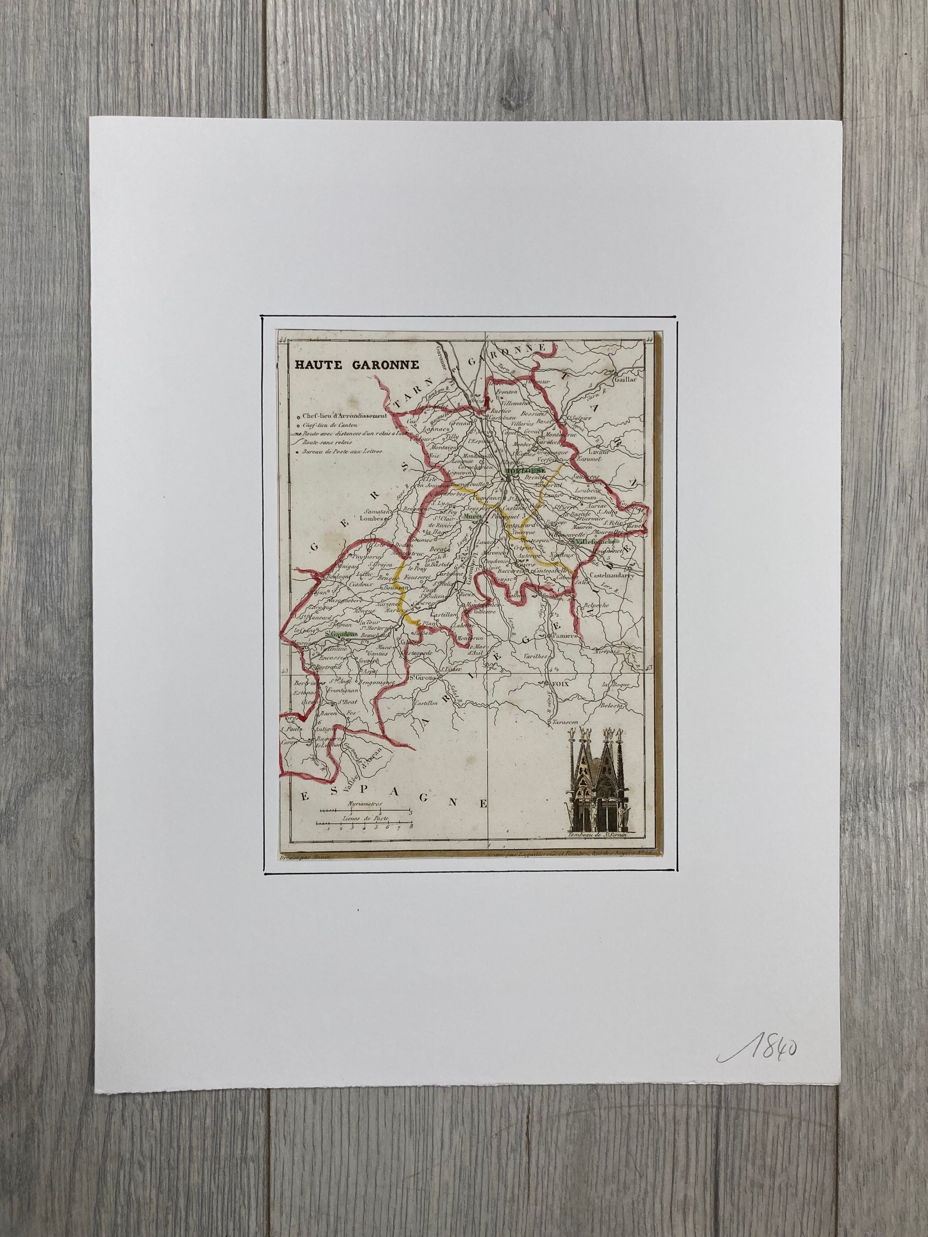 Old map Haute-Garonne