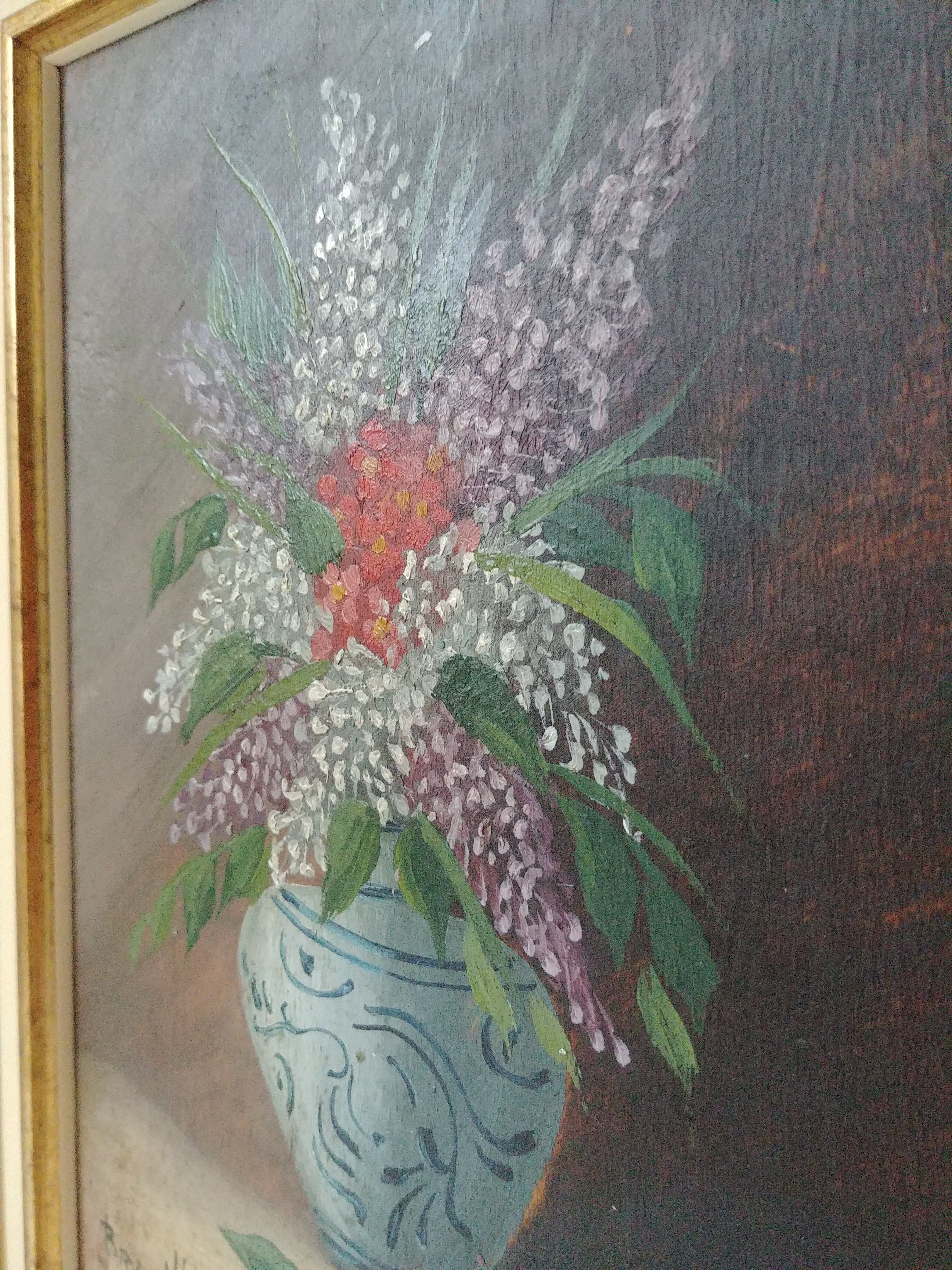 Painting bouquet of flowers