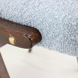 1960s Set of Four TON Beech Bentwood Dining Chairs in Bouclé, Czechoslovakia