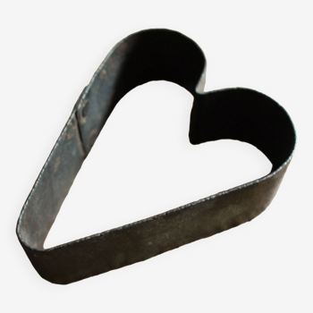 Old wrought iron heart cookie cutter decorative pastry