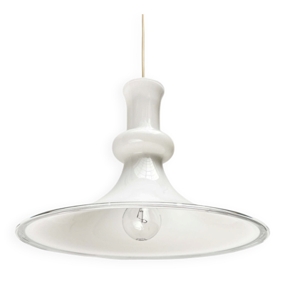 Lampe suspendue en verre Etude vintage danoise par Michael Bang pour Royal Copenhagen, Holmegaard, années 1970.