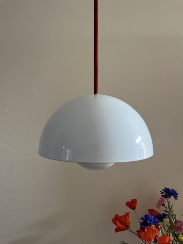 Lampe vintage Louis Poulsen Flowerpot - Verner Panton - VP1 - Enamel