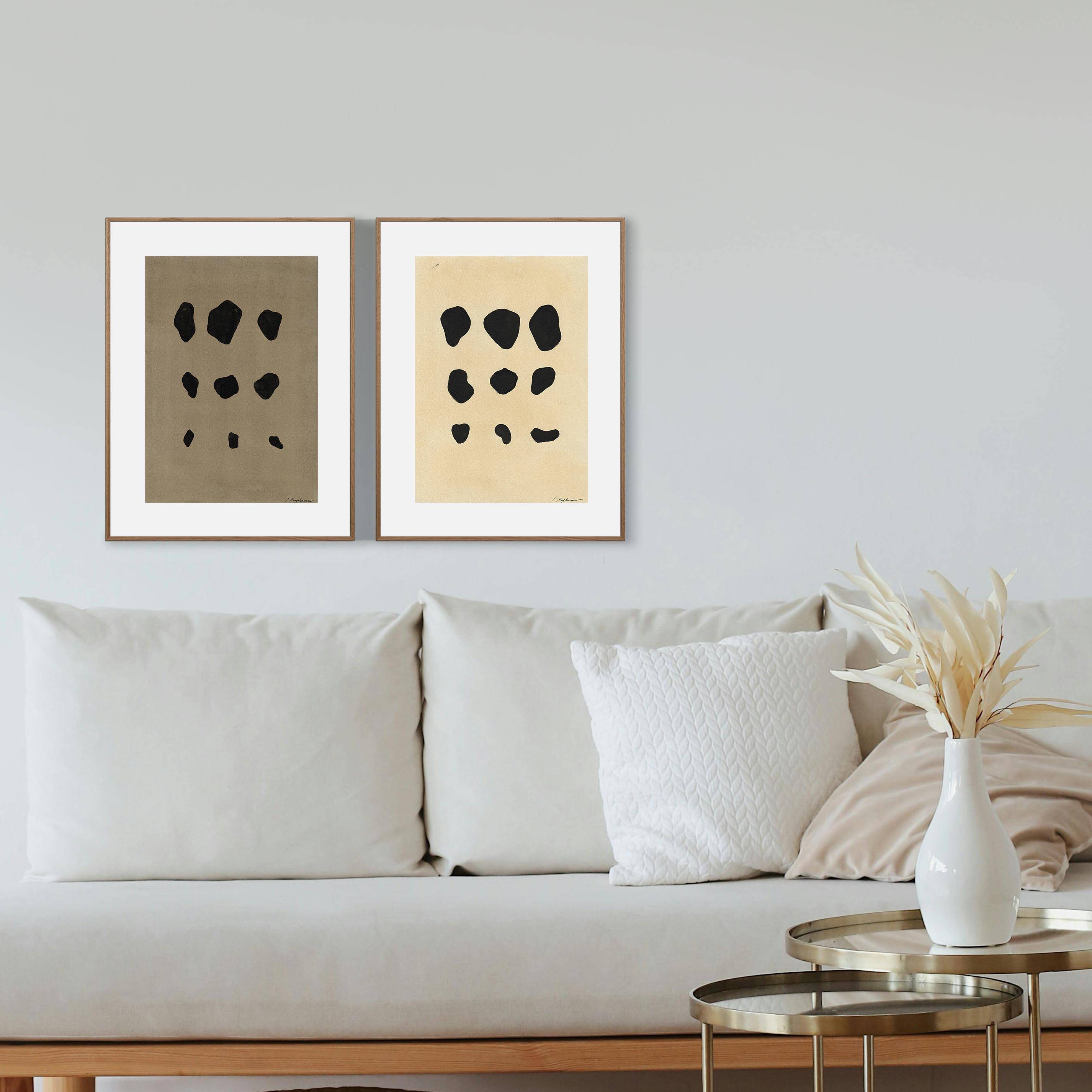 2 original drawings by J. Rodgussar – Inks on paper