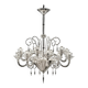 Refined Imperial “Rigadin” Chandelier in Transparent & Gold Murano Glass