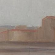 Peinture à l'huile sur panneau Florence Vue de San Frediano à Cestello début 1900