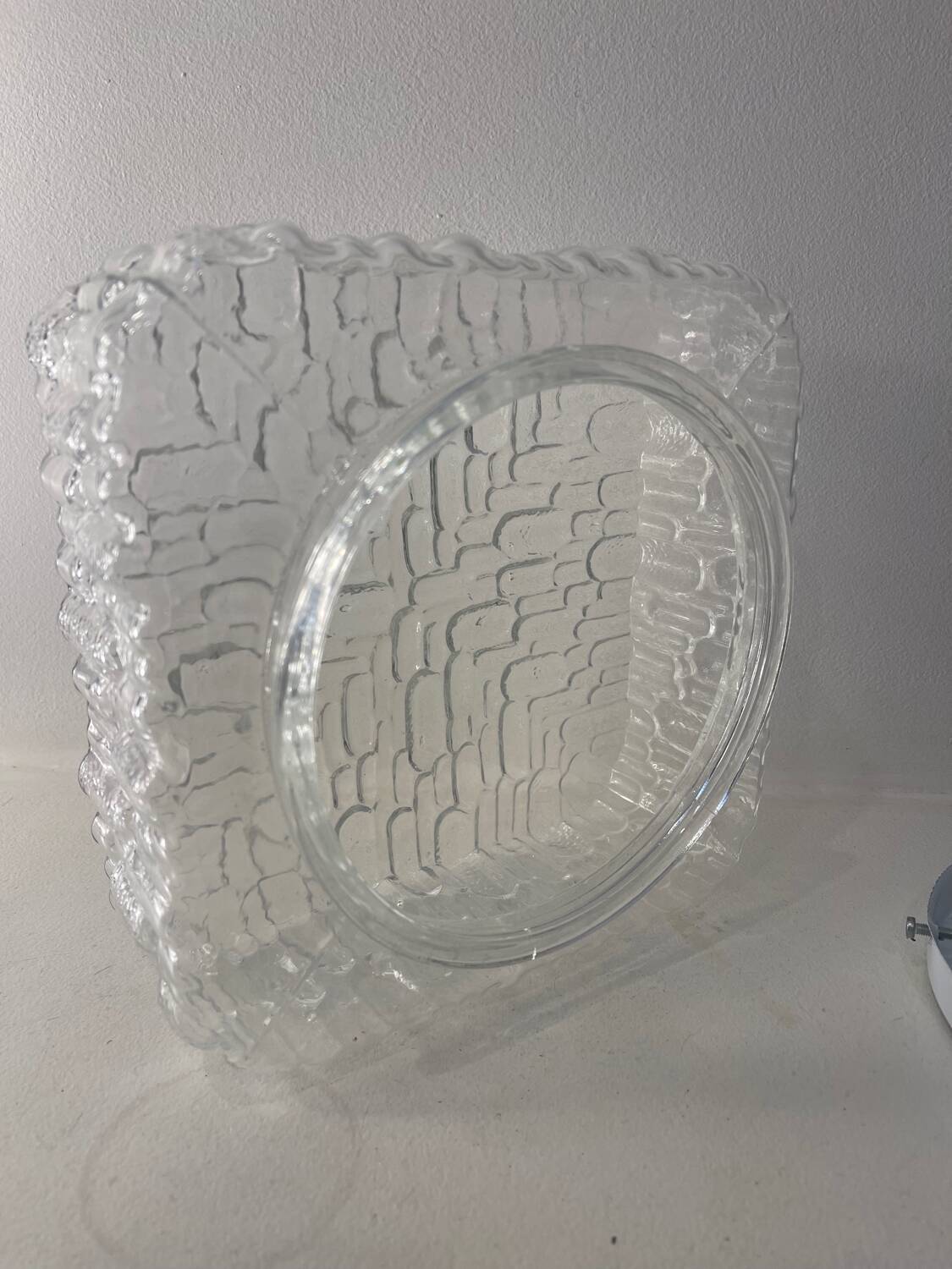 Molded glass ceiling light, 1970