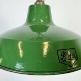 Industrial Green Enamel Factory Pendant Lamp from Revo, 1950s