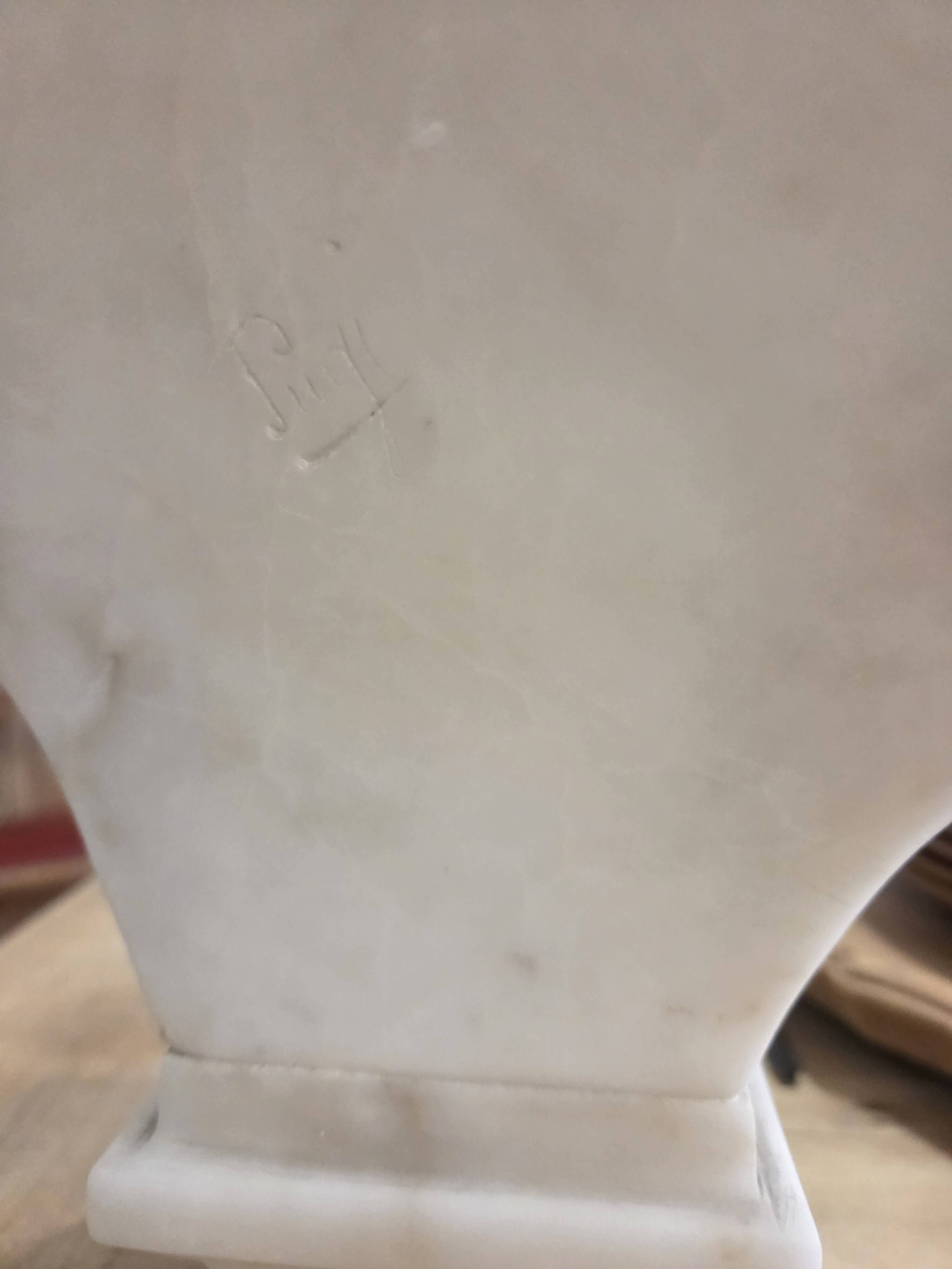 PUCI bust in Carrara marble