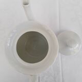 White earthenware teapot