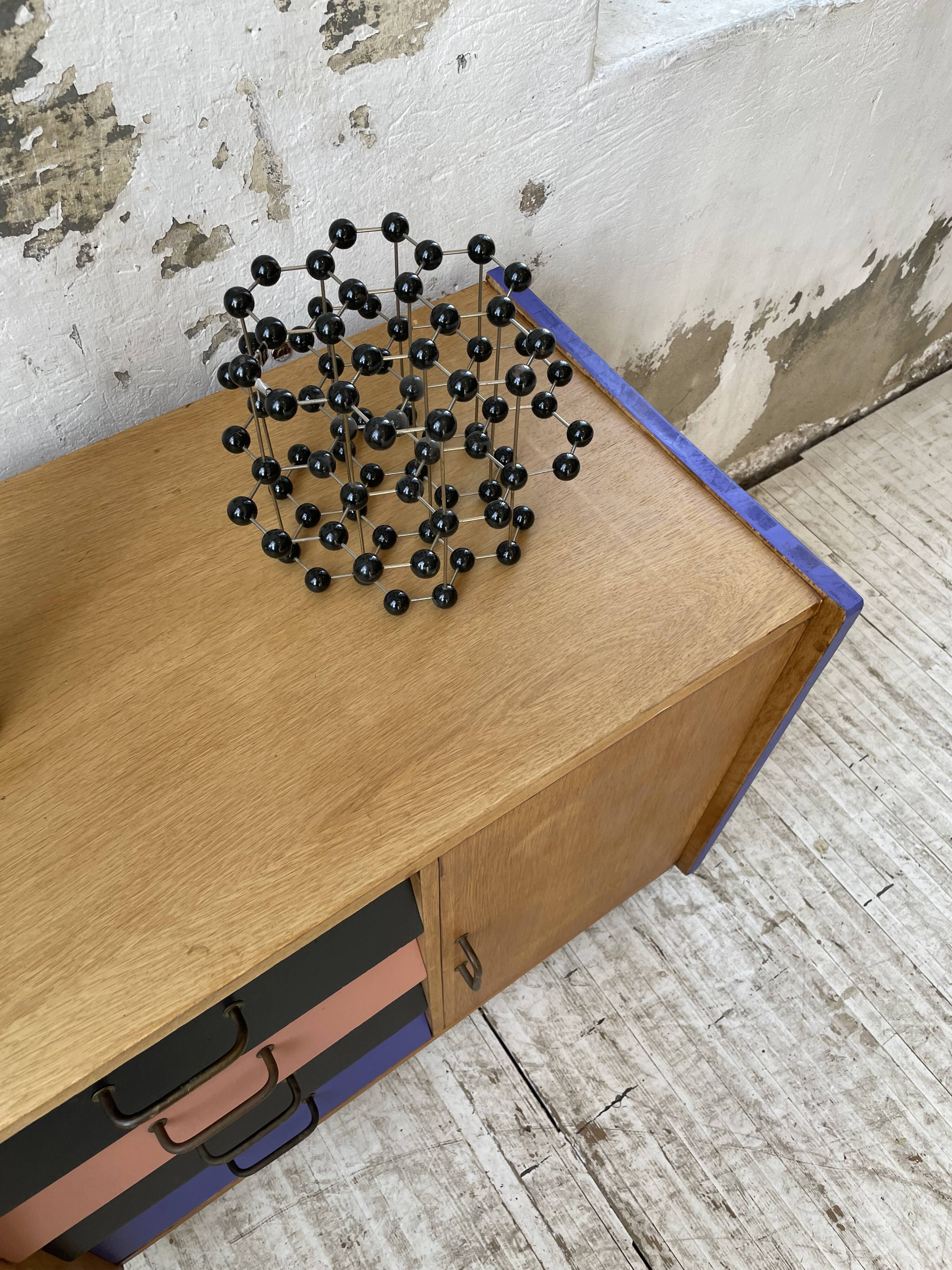 Meuble commode colorée années 60