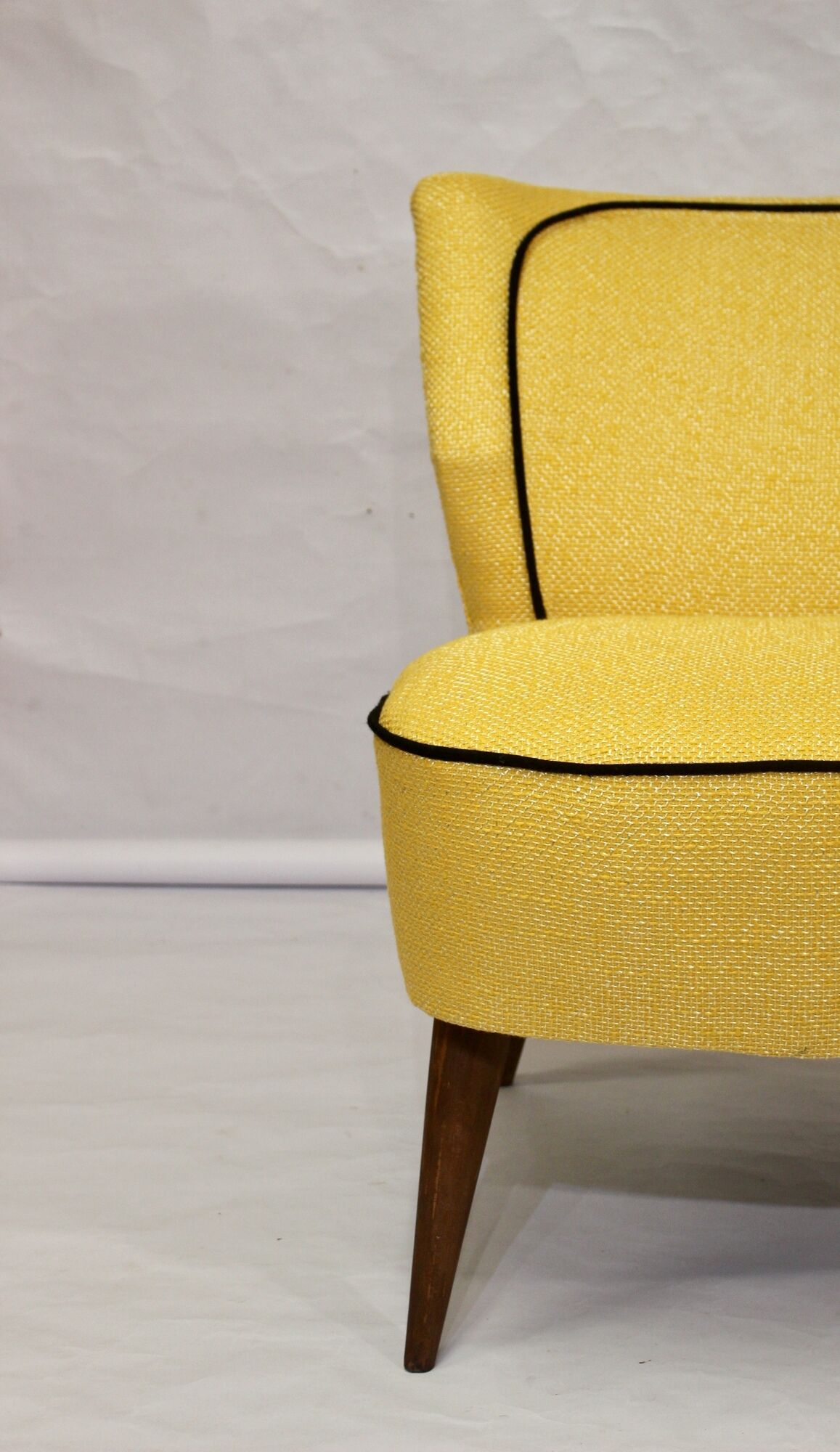 Vintage cocktail armchair from the 50's restored Kenzo fabric Lelievre Edition