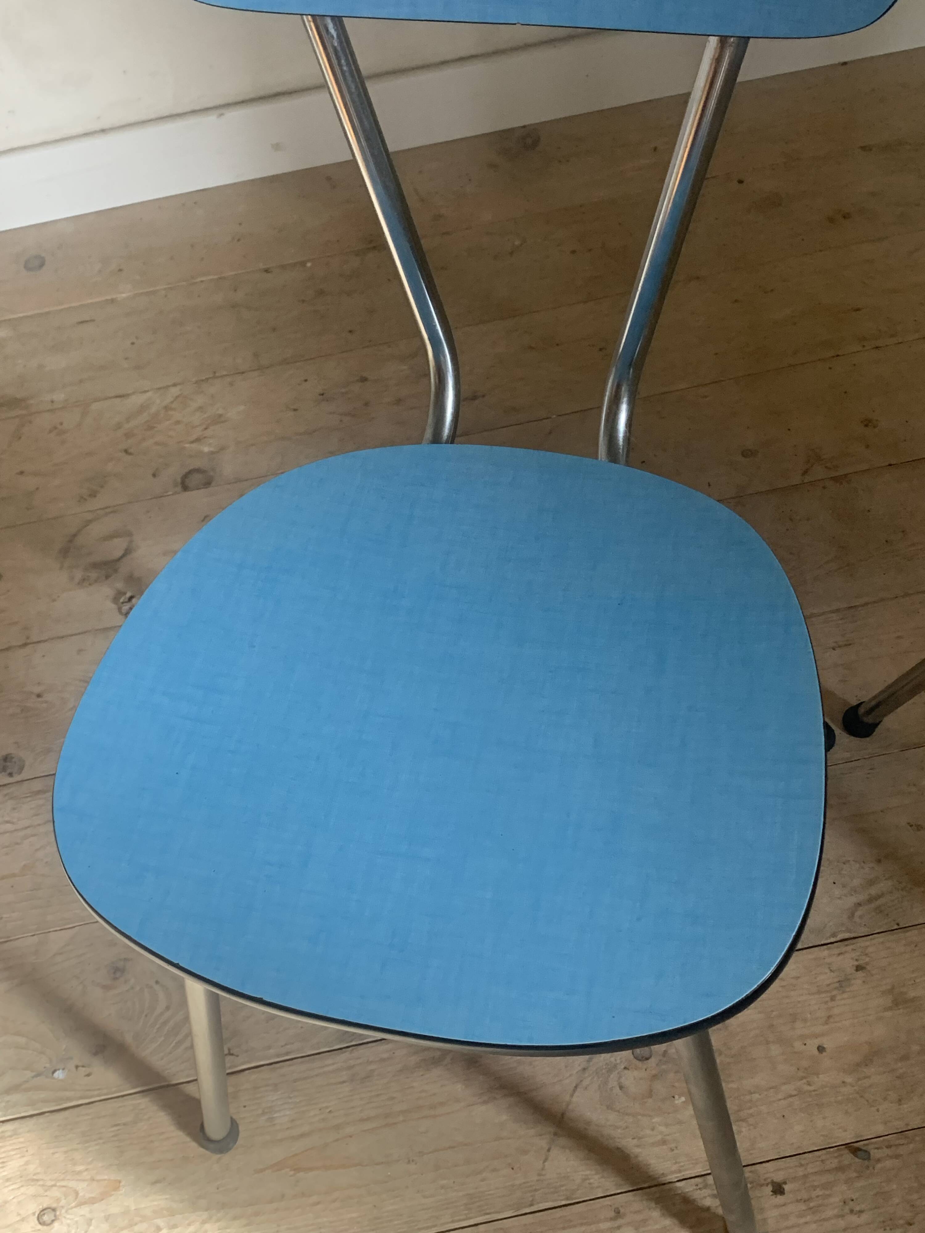 Vintage Blue Formica Chairs
