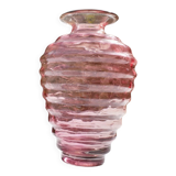 Pink molded glass vase