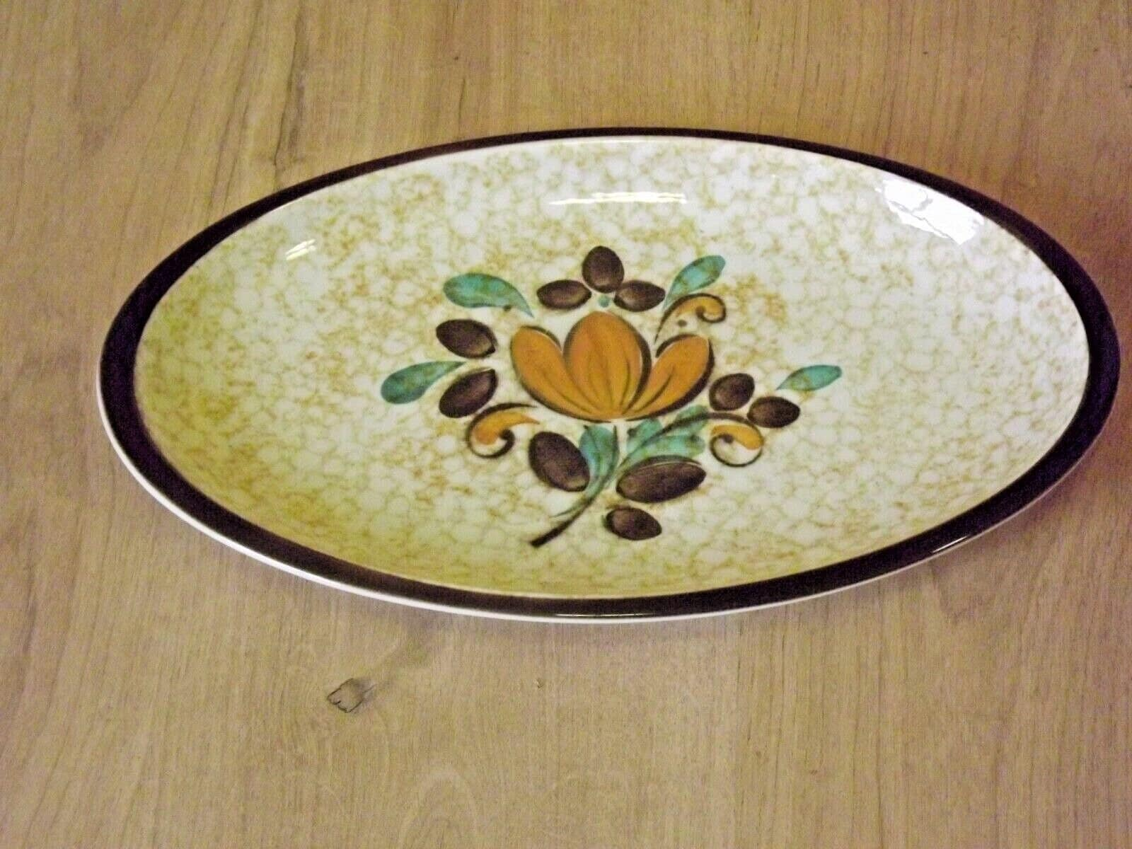 Vintage Boch La Louvière Corfou Collection Pair of Large Oval Serving Plates