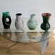 Set of 4 Accolay vases, signed ceramics, France, 1960s