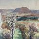 Watercolor painting maurice thevenin (1895-1967) "from santenay" burgundy