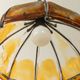 Brutalist ceiling lamp from the 1970s with orange glass shade