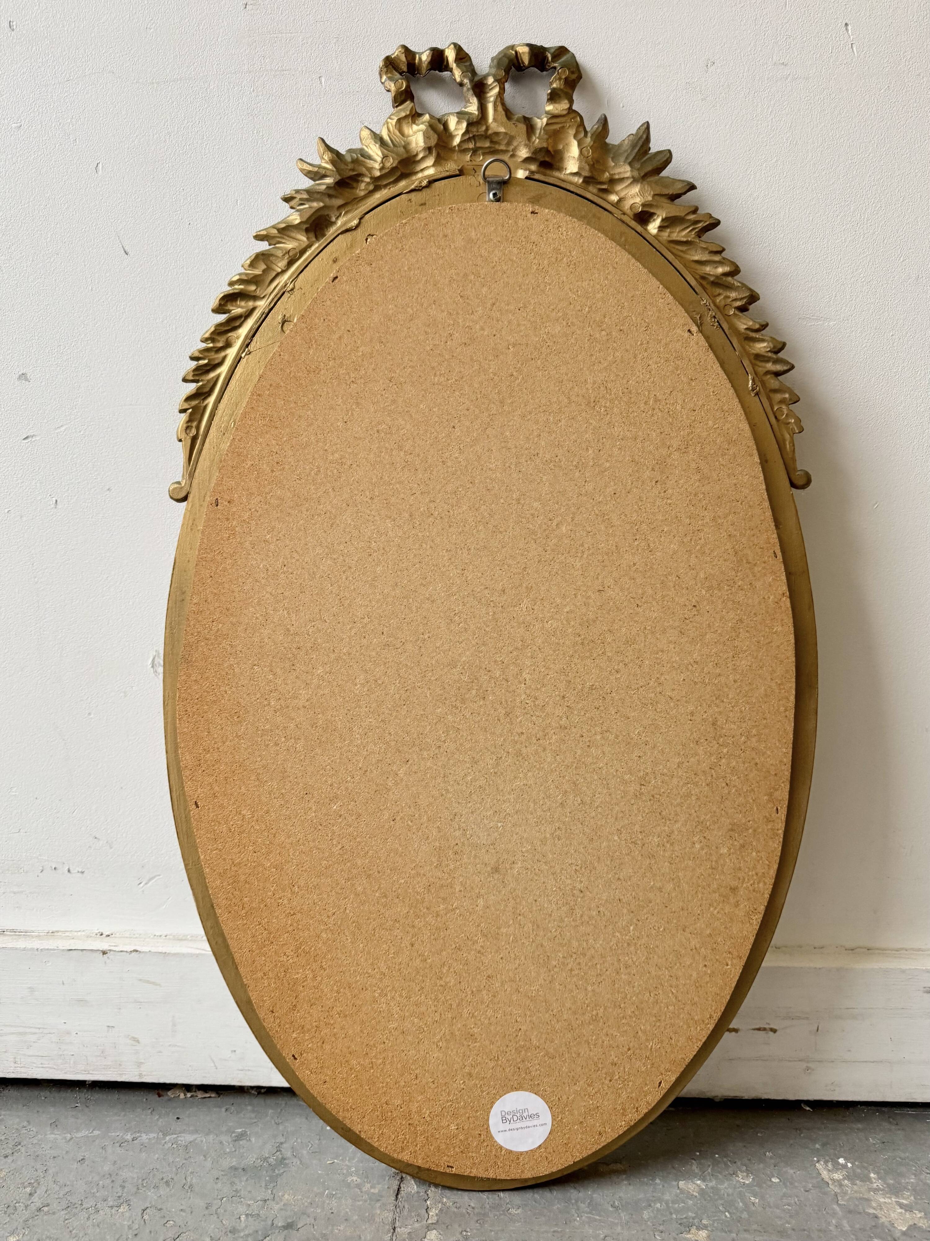 Vintage Oval Gilt Mirror