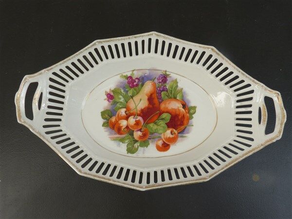 Limoges fruit porcelain basket